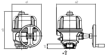 Чертеж Электропривод Bernard AQ15 однофазный 230В 50Гц 