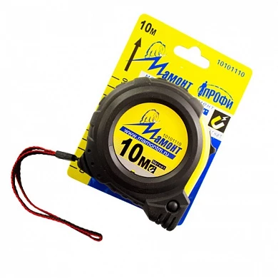 Рулетка Мамонт 10м*25мм магнитная