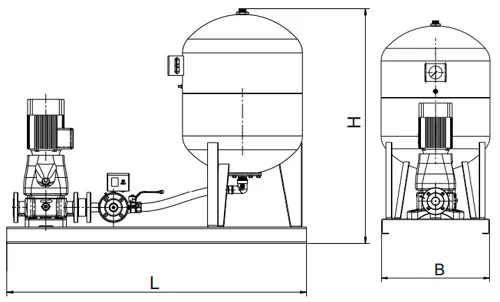 Насосная станция CNP PFFS2 CDM10-6S16S CDM3-12 поверхностная, корпус - чугун, мощность одного насоса - 2.2кВт, 380В Насосная станция CNP PFFS2 CDM10-6S16S CDM3-12 поверхностная, корпус - чугун, мощность одного насоса - 2.2кВт, 380В
