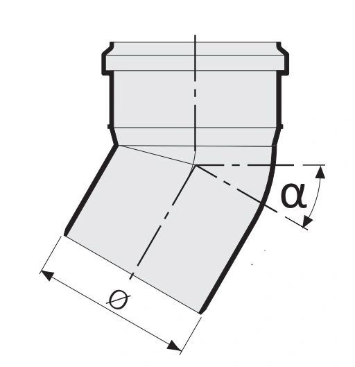 Отвод Sinikon Комфорт плюс Дн110x45° шумопоглощающий