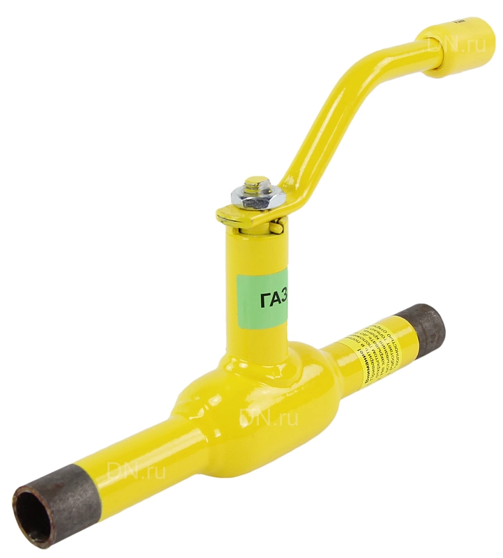 Кран шаровой Broen Ballomax КШГ 70.102.015 Ду15 Ру16 ГАЗ стандартнопроходной, двухходовой, сталь 09Г2С, уплотнение - PTFE, под приварку, ручка-рычаг, Траб=-40/+80℃