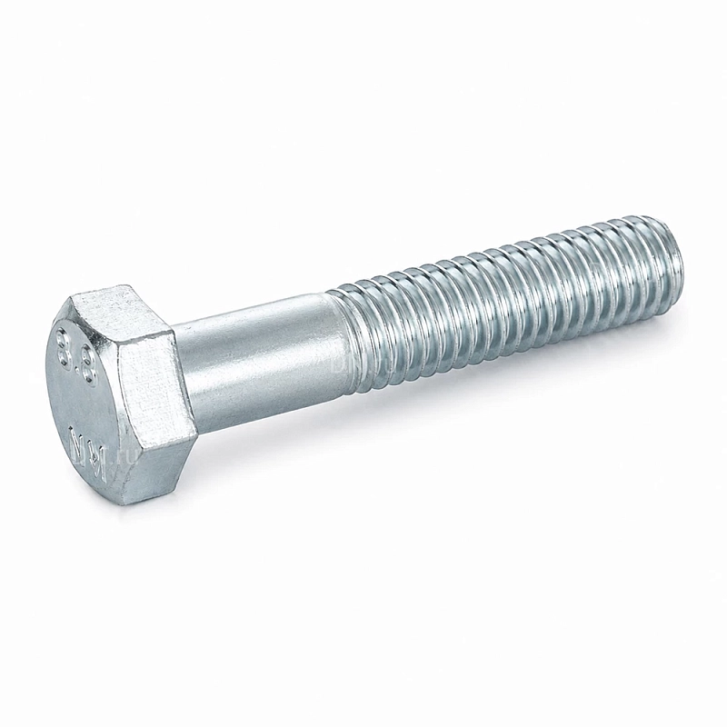 Болт шестигранный Металлсервис М8х55, неполная резьба, материал - сталь, оцинкованный, количество в упаковке - 10шт, ГОСТ 7798-70