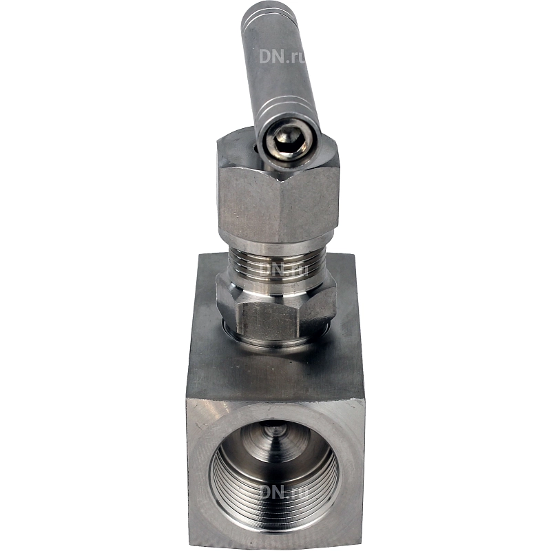 Клапан игольчатый VN3232M-T-Ht 2″ Ду50 Ру400 резьбовой, корпус - нержавеющая сталь 316, уплотнение - металл, с Т-образной рукояткой