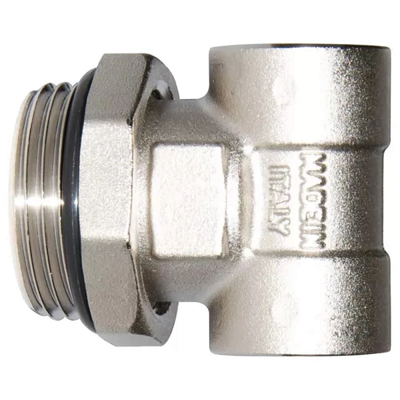 Фитинг концевой ITAP 490S 1″x1/2″x1/2″ Ду25x15x15 Ру10, регулируемый, для коллекторов, с накидной гайкой, присоединение – наружная резьба, корпус – никелированная латунь
