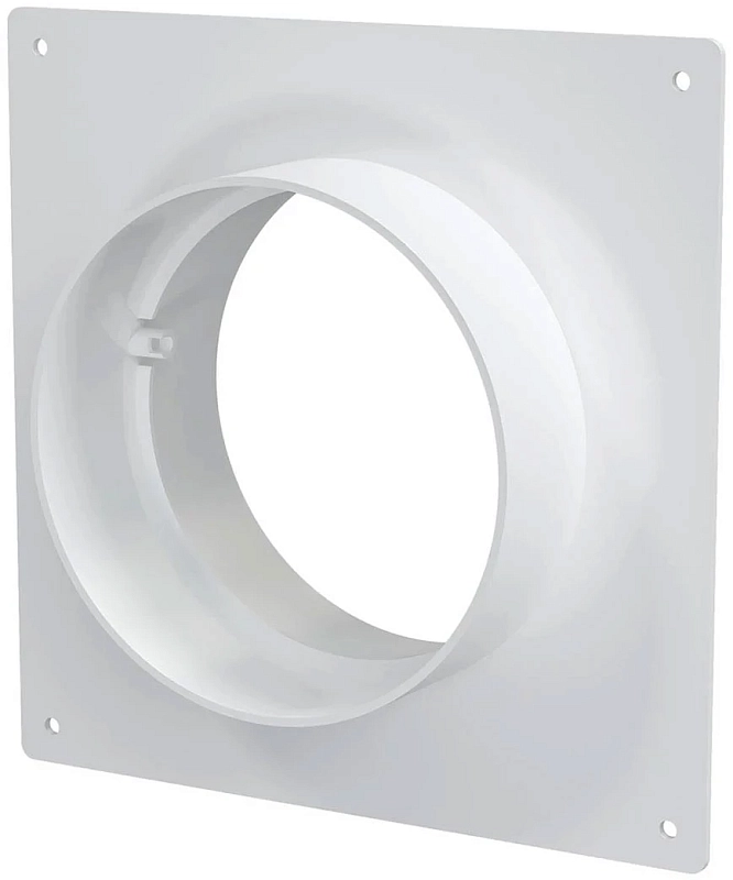 Соединитель ERA SKNP D100 круглый, пластиковый с накладной пластиной для соединения воздуховодов, белый