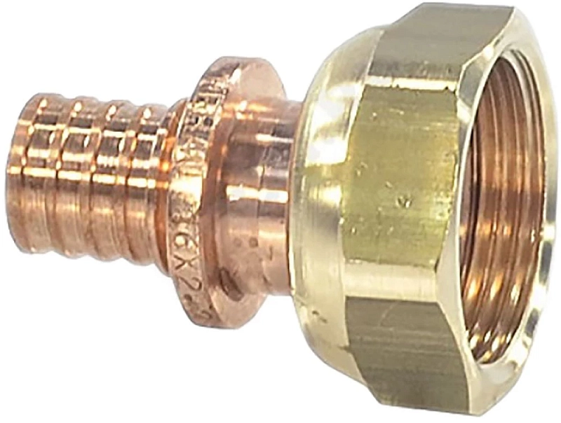 Переходник аксиальный РЕХАУ Rautitan RX+ Дн20хG 3/4 RX″ для труб из сшитого полиэтилена с накидной гайкой, корпус- бронза 14563383001