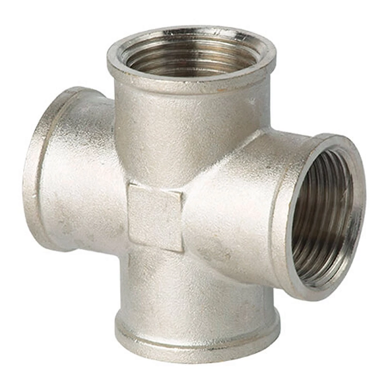 Крестовина ALTSTREAM (TEBO) 1/2″ Ду15 Ру40, корпус – никелированная латунь, внутренняя резьба
