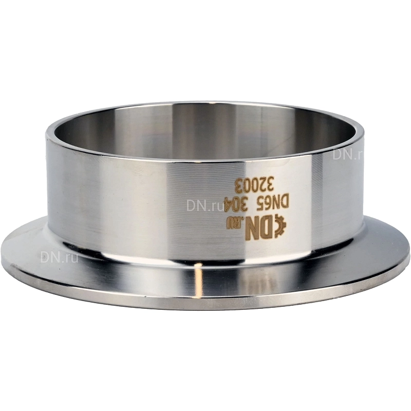 Штуцер CLAMP UC-31-W-64 Ду50 Ру10, корпус - нержавеющая сталь 304, присоединение - под приварку
